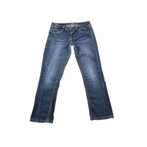 Almost Famous Juniors Jeans Super Low Rise Skinny Stretch Denim 29" X 27" Size 9